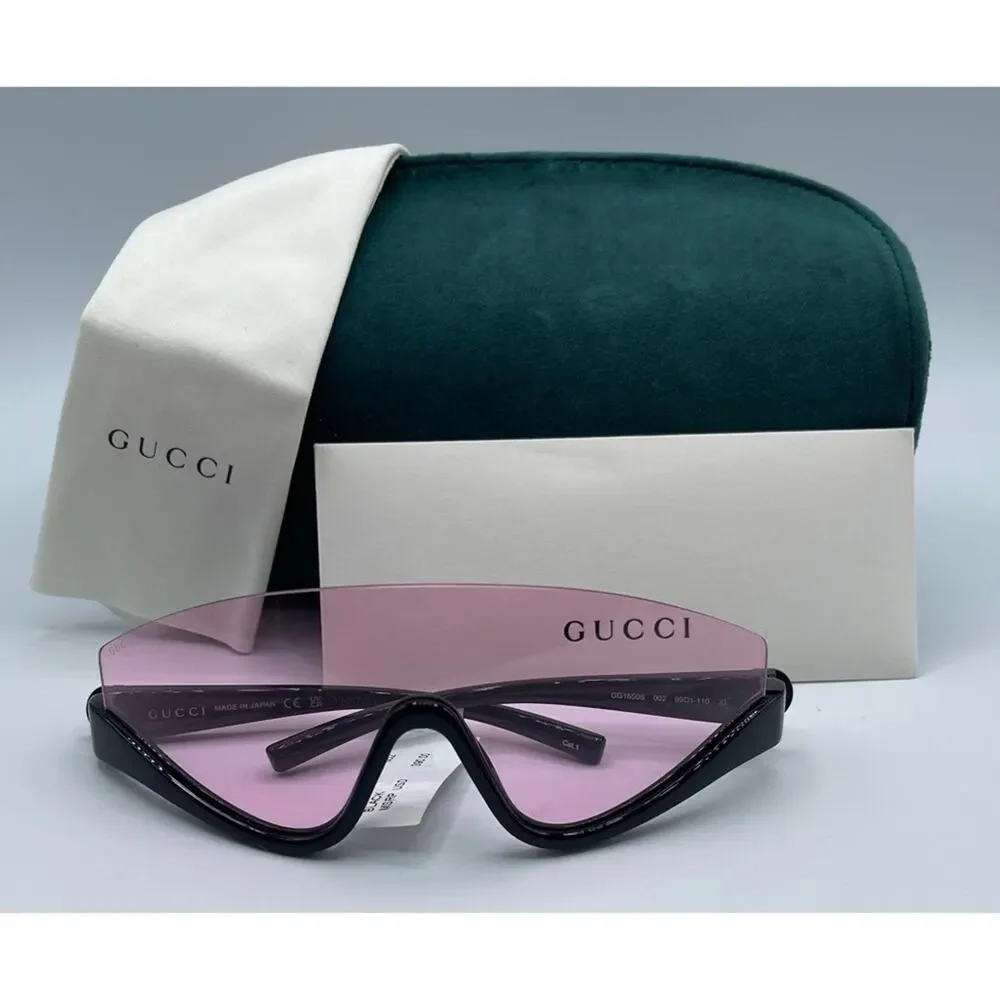 GUCCI Shield GG1650S 002 Black Pink Unisex Sunglasses